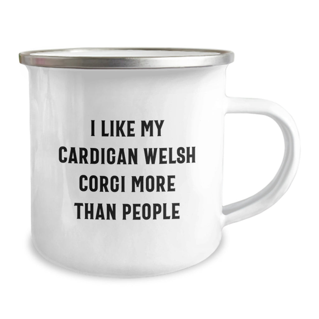 Funny Cardigan Welsh Corgi Dog Gifts for Men - Camping Mug, I Like My Cardigan Welsh Corgi More Than People Birthday Unique Gift from Family - Image 2