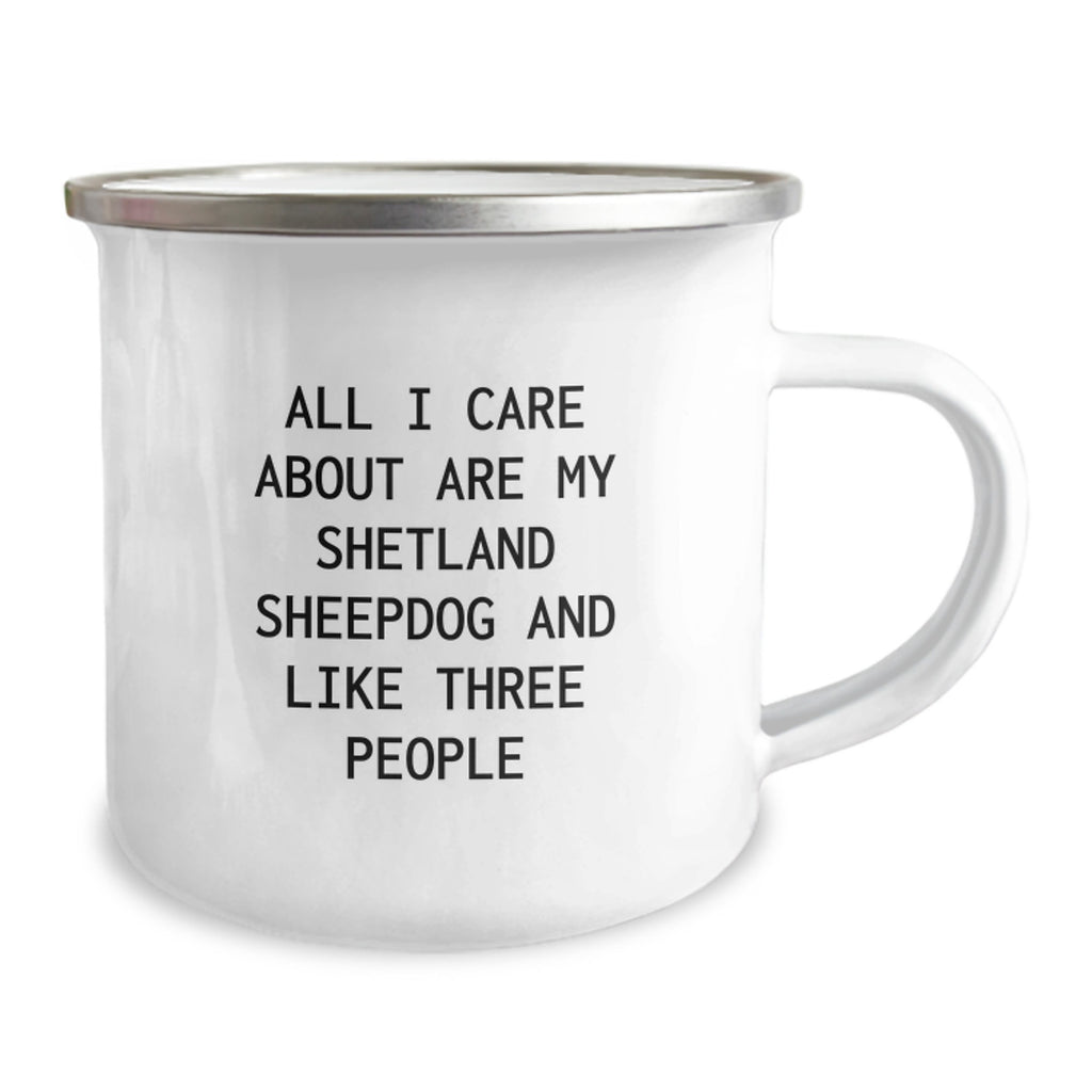 Funny Shetland Sheepdog Camping Mugs for Birthday Unique Gifts from Family - Image 2