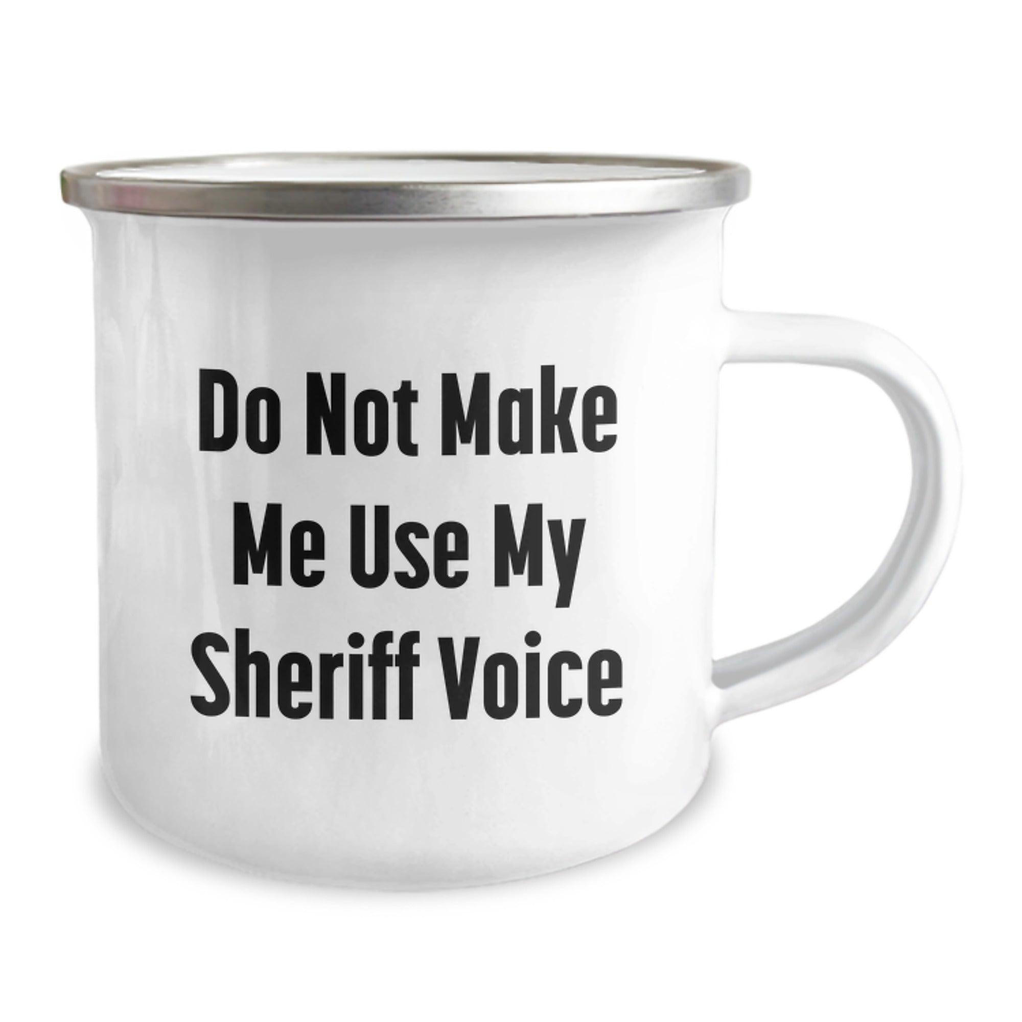 Gifts from Men for Sheriff Mom - Funny Camping Mug 'Do Not Make Me Use My Sheriff Voice' - Sheriff Gifts for Mother's Day - Image 2