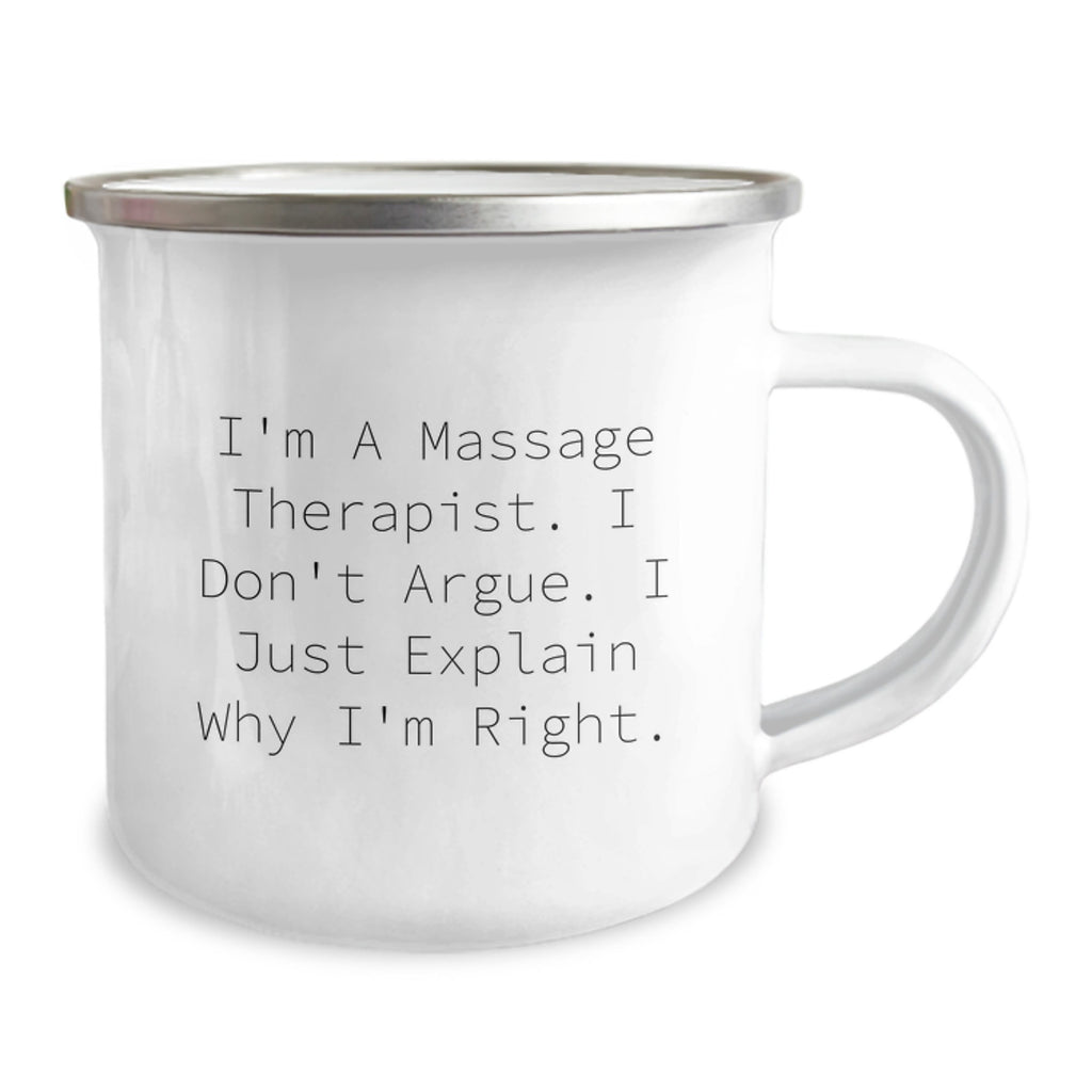 Funny Massage Therapist Gifts for Men from Friends with Inspirational Quote - Camping Mug for Graduation Unique - 12 oz Stainless Steel - Image 2