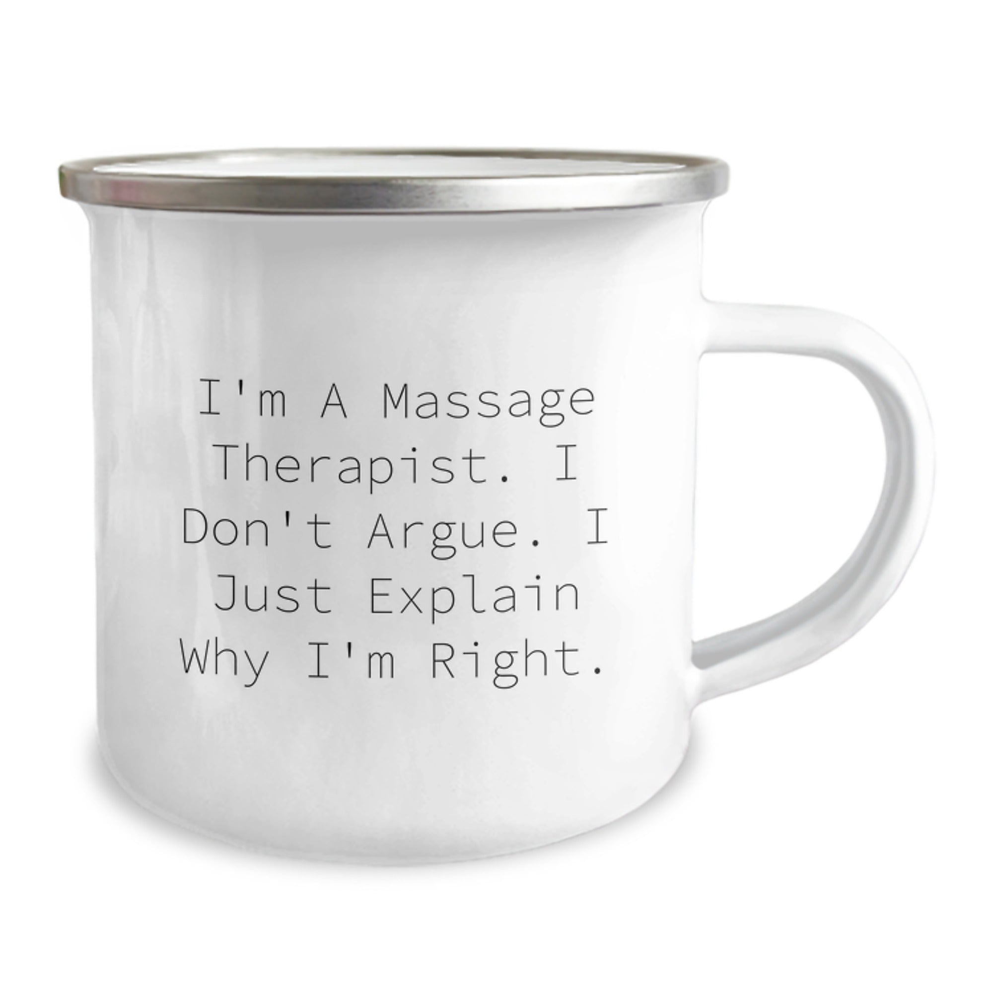 Funny Massage Therapist Gifts for Men from Friends with Inspirational Quote - Camping Mug for Graduation Unique - 12 oz Stainless Steel - Image 2