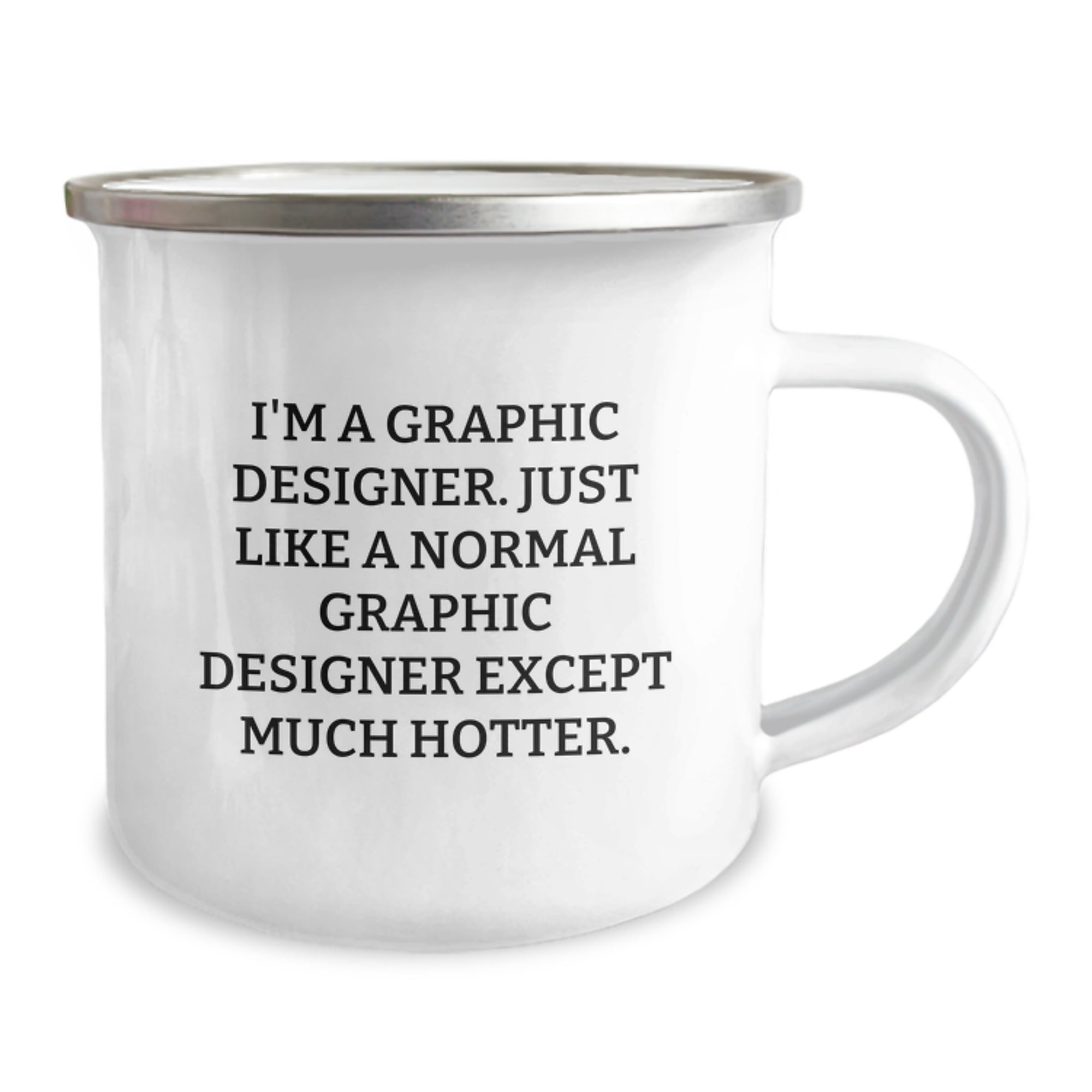 Gifts from Friends and Family for the Graphic Designer - 'I'm A Graphic Designer. Just Like A Normal Graphic Designer Except Much Hotter.' Funny Camping Mug for Mother's Day Unique Gifts - Image 2