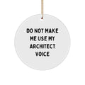 Architect Gifts for Friends, Funny Circle Ornament, White, White Christmas Unique Gifts for Men, Women, Friends, Coworkers, Family, Gifts from Men, Women, Friends, Coworkers, Family - Image 1