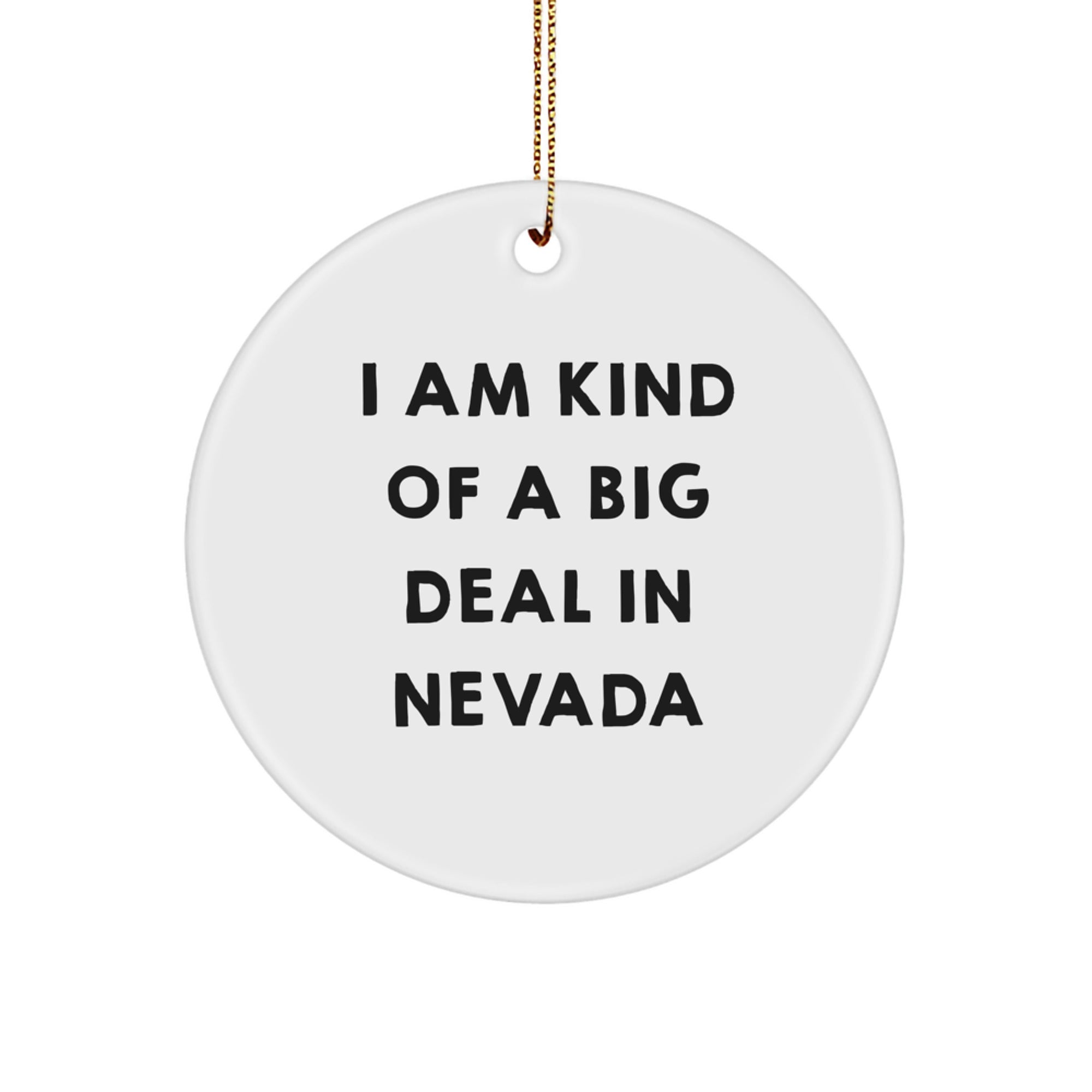 Funny Nevada Circle Ornaments Gifts from Men Women Friends for Christmas Unique Nevada Decorations - Image 1