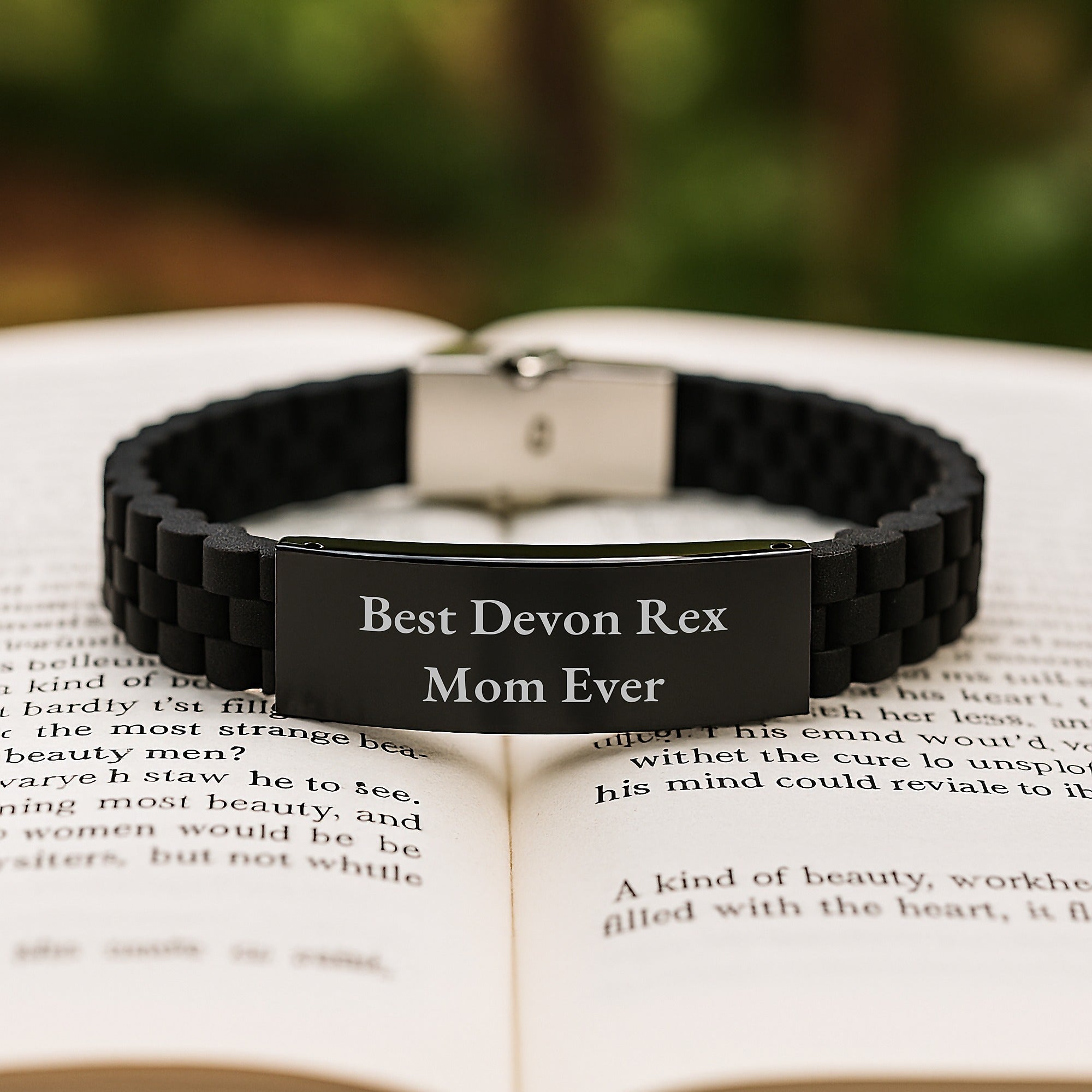 Devon Rex Cat Mom Gifts Funny Quote Birthday Unique Gifts from Family, Glide lock Clasp Bracelet for Devon Rex Cat Lover, Funny Mom Devon Rex Cat Gift - Image 2