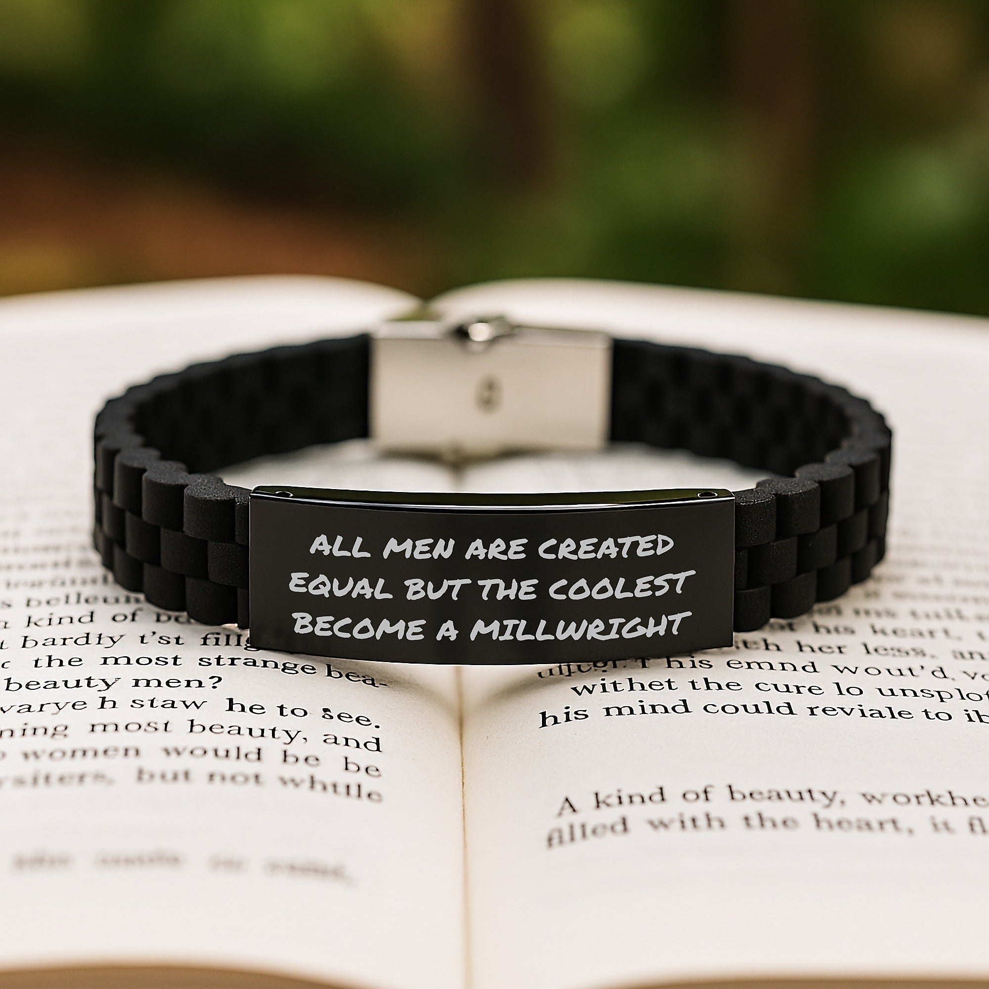 Millwright Inspired Funny Quote Engraved Glide lock Clasp Bracelet Gifts from Men for Mother's Day Unique Gifts - Image 2