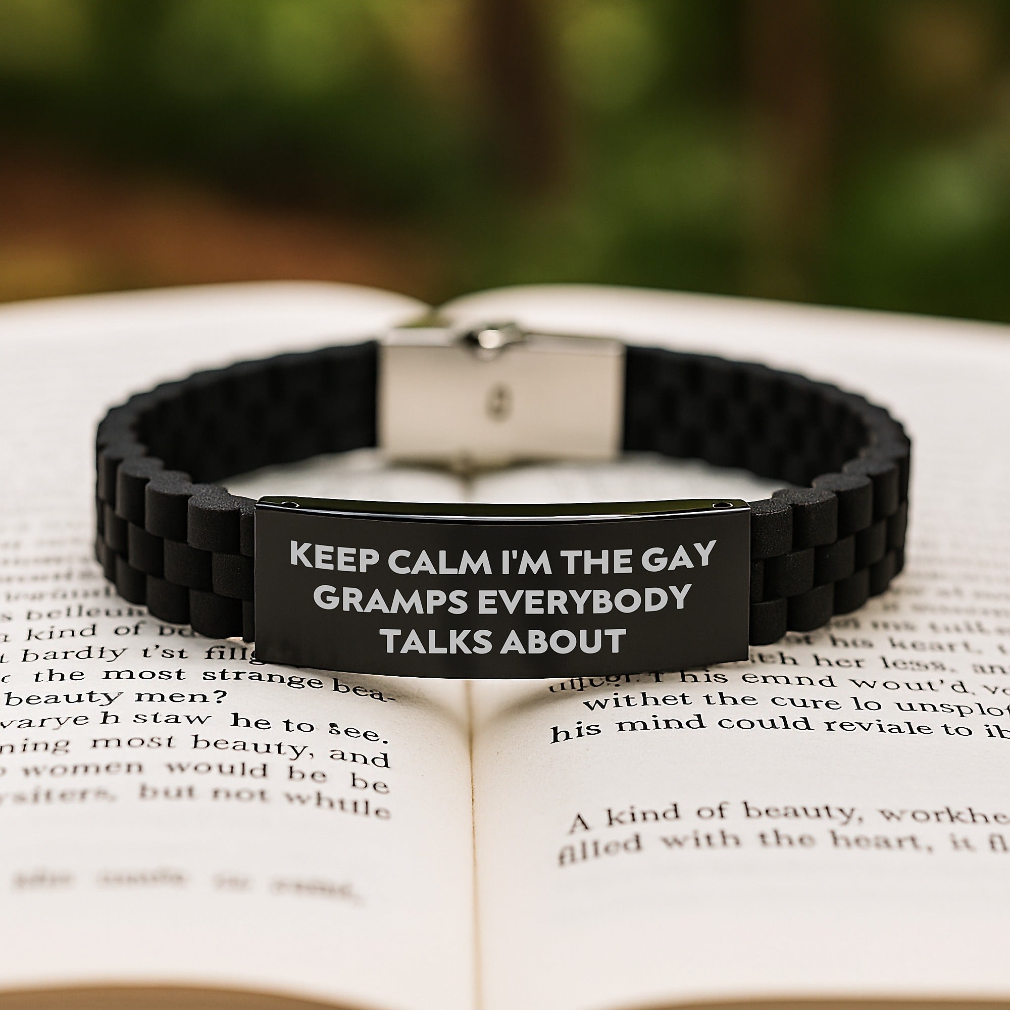 Funny Gramps Gifts for Men Graduation Unique Glide lock Clasp Bracelet from Family - Image 2