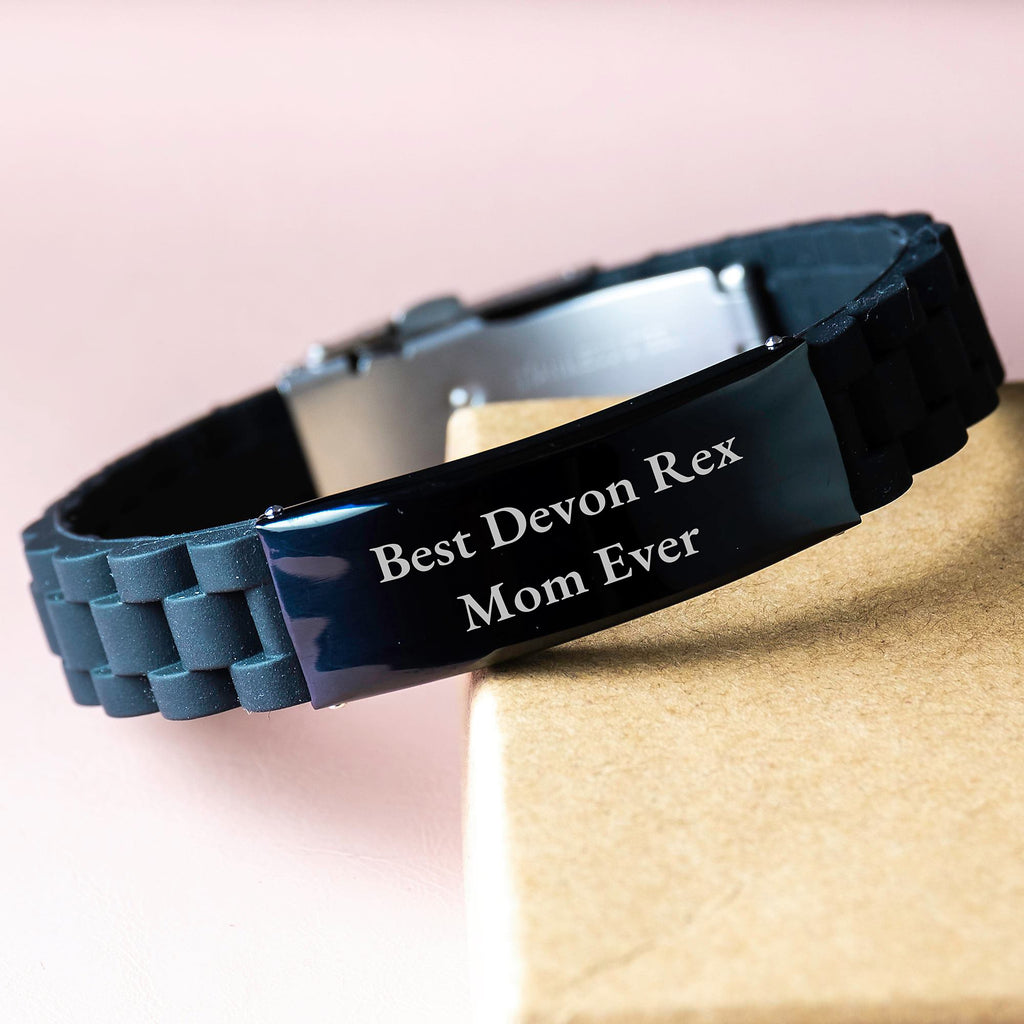 Devon Rex Cat Mom Gifts Funny Quote Birthday Unique Gifts from Family, Glide lock Clasp Bracelet for Devon Rex Cat Lover, Funny Mom Devon Rex Cat Gift - Image 3