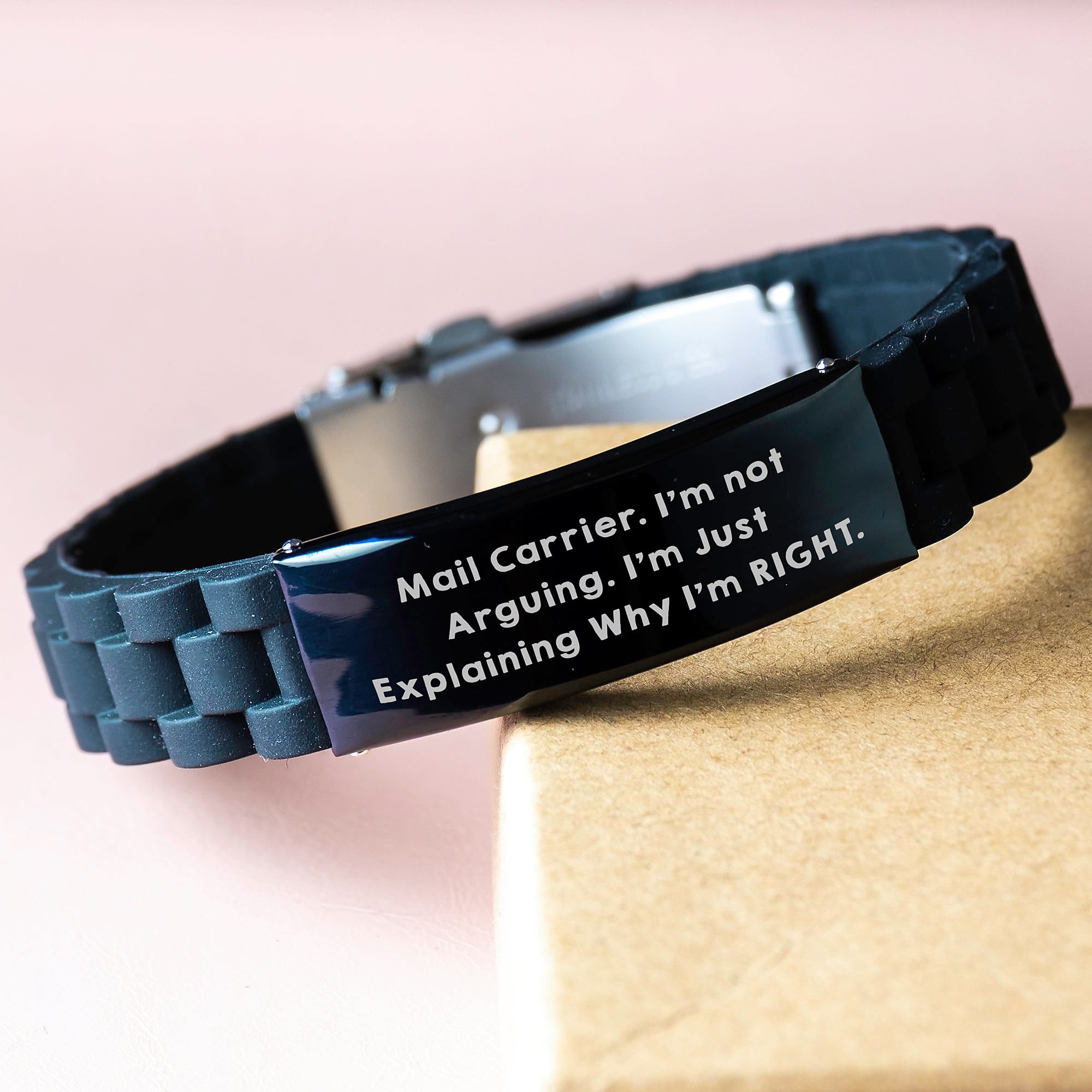 Funny Mail Carrier Gifts for Women, Glide lock Clasp Bracelet with Inspirational Quote, Gifts from Family to Mail Carrier, Graduation Unique Gifts - Image 3