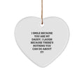 Daddy Gifts for Him Funny Heart Ornament from Family, Christmas Unique Gifts for Men, Special Daddy Heart Shaped Ornament - Image 1