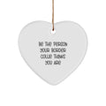 Funny Border Collie Dog Gifts from Men to Family, Christmas Unique Ornaments for Border Collie Dog Owners, Heart Shaped Decorations with Inspirational Quote - Image 1