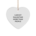 Funny Dalmatian Dog Heart Ornament Gifts from Family to Family Member, Christmas Unique Gifts for Dalmatian Dog Lover - Image 1