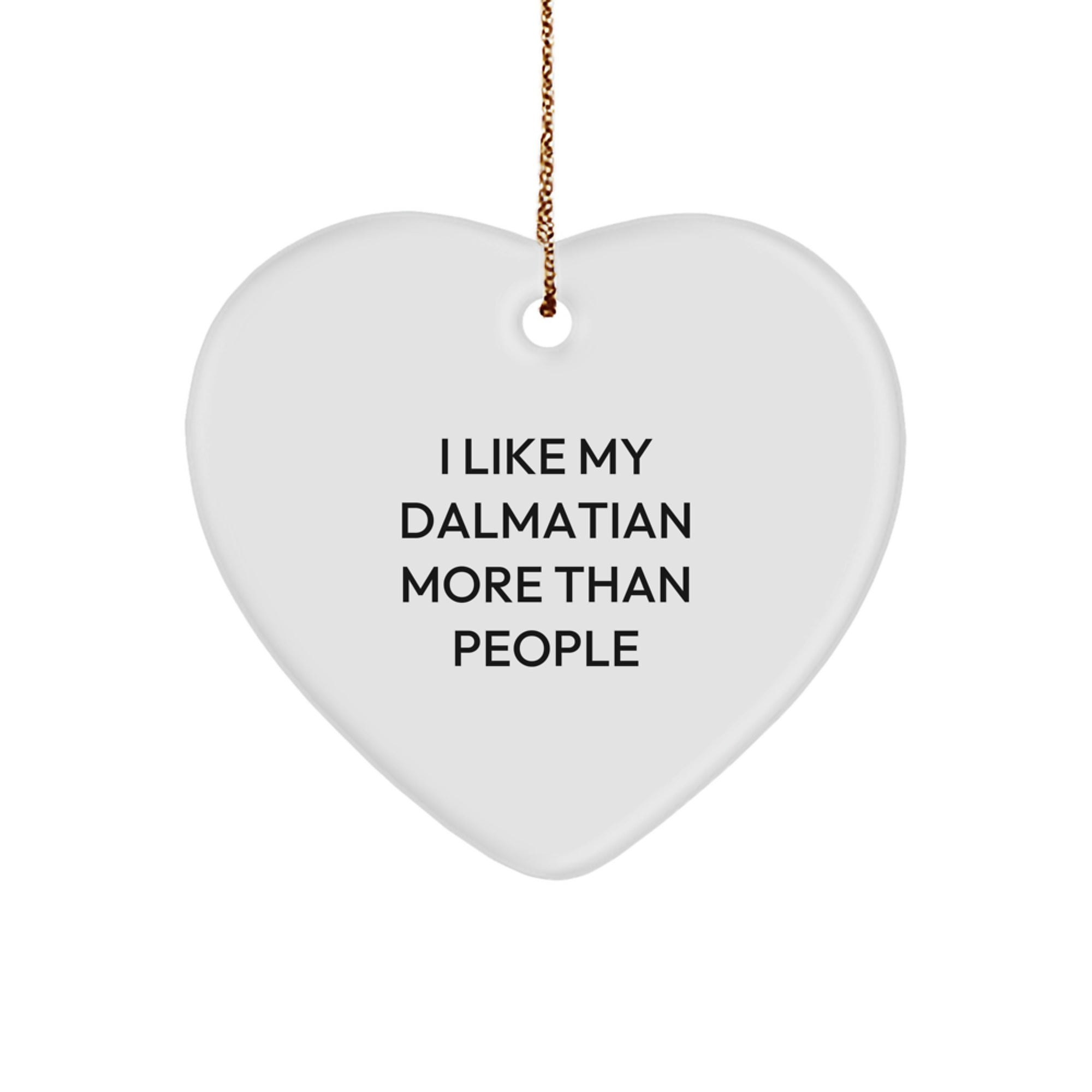 Funny Dalmatian Dog Heart Ornament Gifts from Family to Family Member, Christmas Unique Gifts for Dalmatian Dog Lover - Image 1