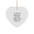 Funny English Setter Dog Heart Ornament Gifts for English Setter Dog Lover Friends and Family Members from Men and Women - Image 1