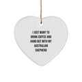 Funny Australian Shepherd Dog Christmas Unique Gifts for Men Women Friends Family, Heart Ornament for Australian Shepherd Dog Lover Gifts from Friends, Family, Coworkers. - Image 1