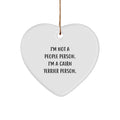 Cute Cairn Terrier Dog Heart Ornament Gifts from Men for Christmas - Funny Quote 'I'm Not A People Person. I'm A Cairn Terrier Person.' - Image 1