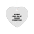 Funny Musician Heart Ornament Gifts for Musician Lover from Men, Unique Heart Shaped Musician Decor for Men, Women, Friends, Family, Christmas Unique Gifts - Image 1