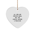 Funny Musician Heart Ornament Gifts from Men to Musician Friends, Cute Inspirational Quote Christmas Unique Gifts - Image 1