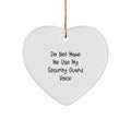 Funny Security Guard Christmas Unique Gifts from Friends, Heart Ornament 'Do Not Make Me Use My Security Guard Voice' for Security Guard Men - Image 1