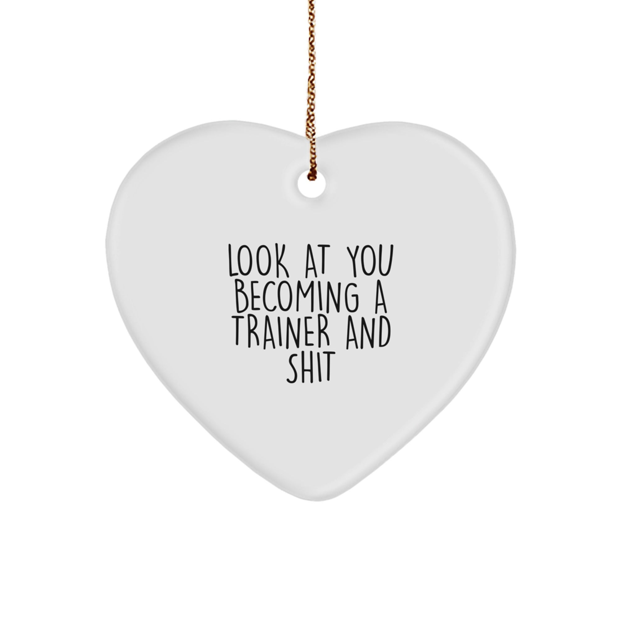 Funny Trainer Gifts, Heart Ornament for Trainer, Christmas Unique Gifts from Friends to Men, Women, Coworkers, Family, Trainer Men, Women, Friends, Coworkers, Family - Image 1