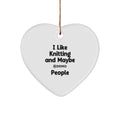 Funny Knitting Gifts for Women - Heart Ornament from Family, Unique Christmas Unique Gifts - Image 1