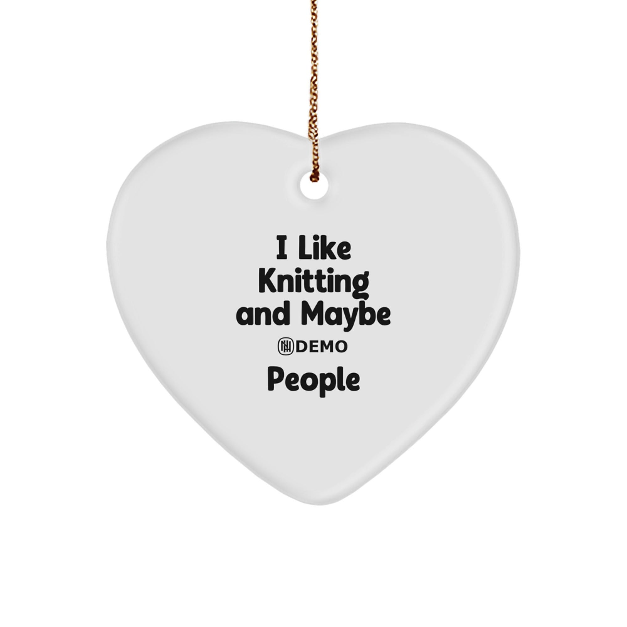Funny Knitting Gifts for Women - Heart Ornament from Family, Unique Christmas Unique Gifts - Image 1