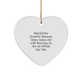 Funny Real Estate Investor Gifts for Men - 'Classy Sassy And A Bit Fearlessy' Heart Ornament, Real Estate Investor Christmas Unique Gifts, Heart Shaped MDF Ornament - Image 1