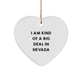 Funny Nevada Heart Ornament Gifts from Men to Friends and Family for Christmas Decorations - I Am Kind Of A Prime Selection In Nevada - Image 1