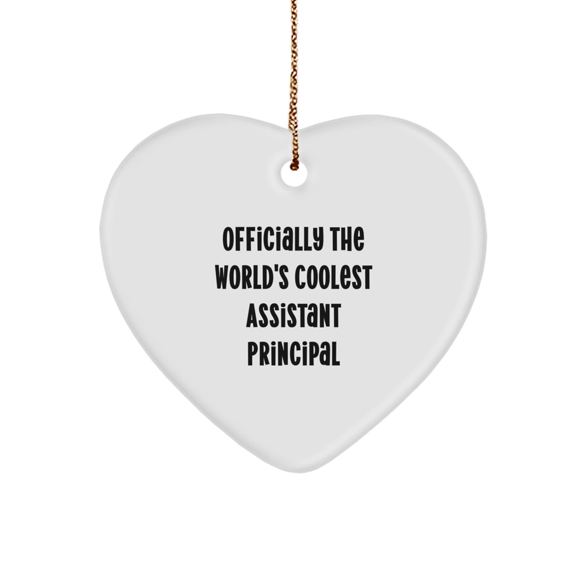 Funny Assistant Principal Heart Ornament Gifts from Men to Assistant Principal Friends for Christmas - Image 1