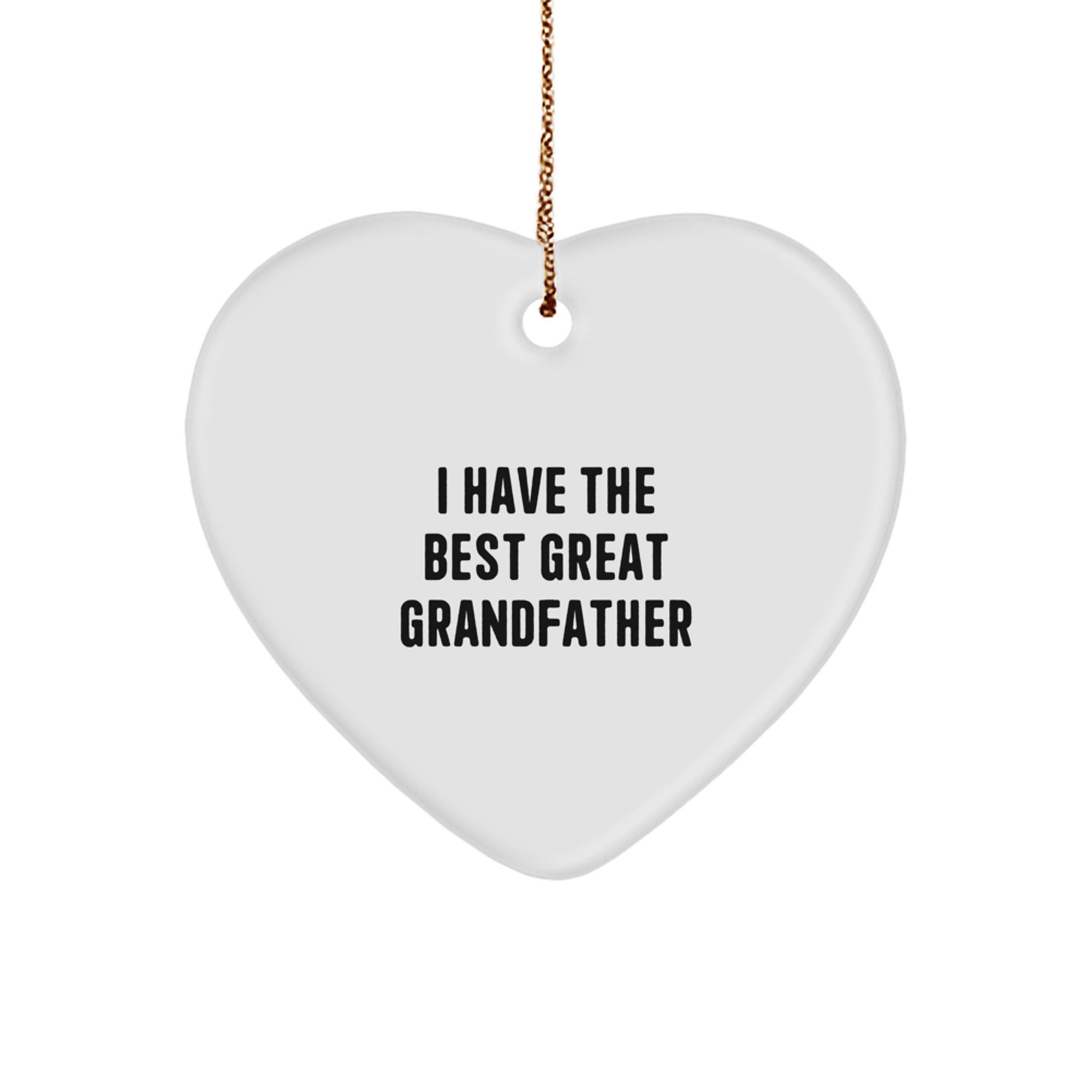 Funny Grandfather Heart Ornament Gifts from Men to Grandfather for Christmas Unique Decorations - Image 1