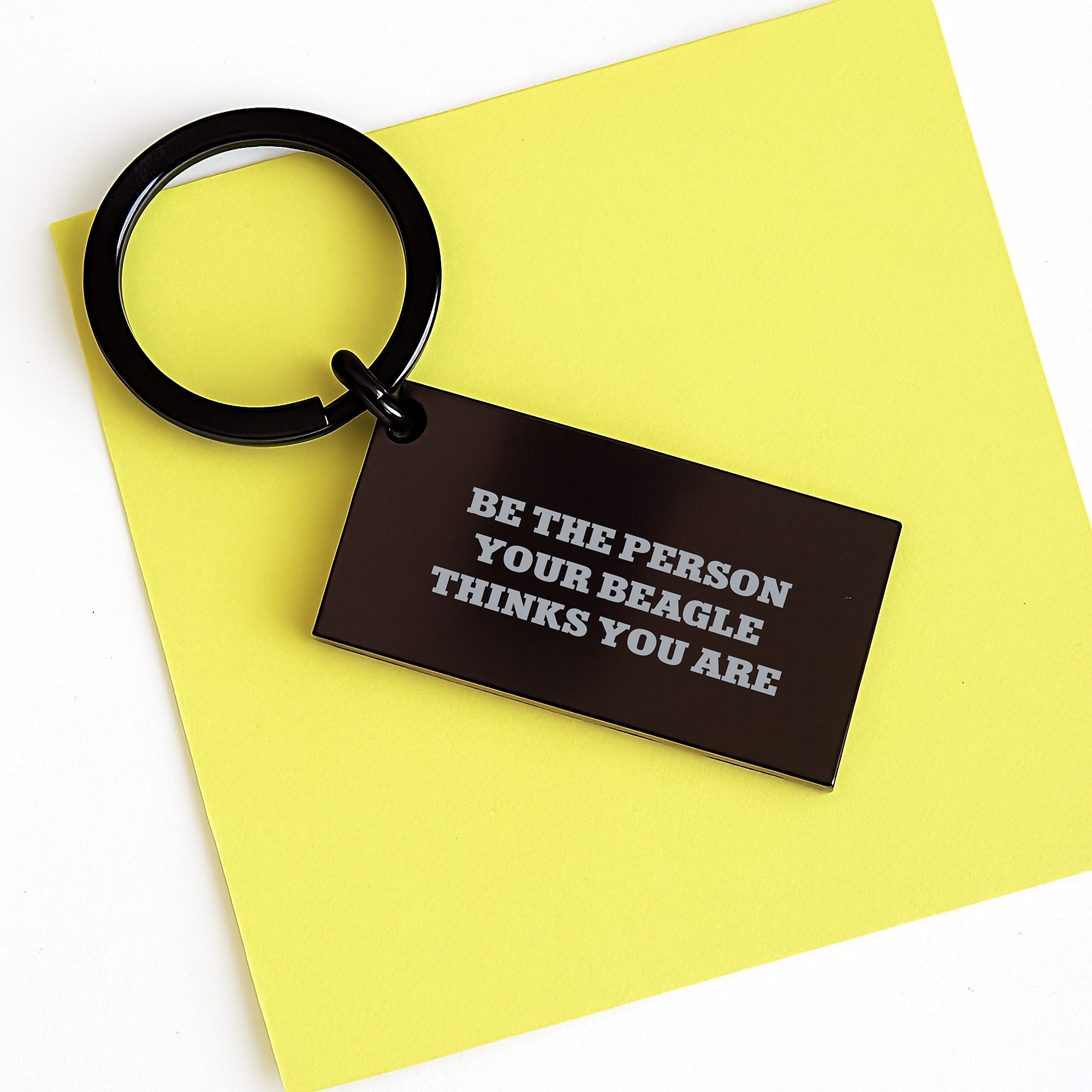 Funny Beagle Dog Keychain, Gifts for Beagle Dog Lovers, Birthday Unique Gifts from Men to Women, Inspirational Quote Keychain - Image 3