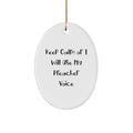 Funny Preacher Gifts for Men, Oval Ornament with 'Keep Calm Or I Will Use My Preacher Voice' Christmas Unique Gifts from Friends - Image 1