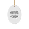 Funny Occupational Therapist Oval Ornament Gifts from Men to Occupational Therapist Friends at Christmas - Image 1