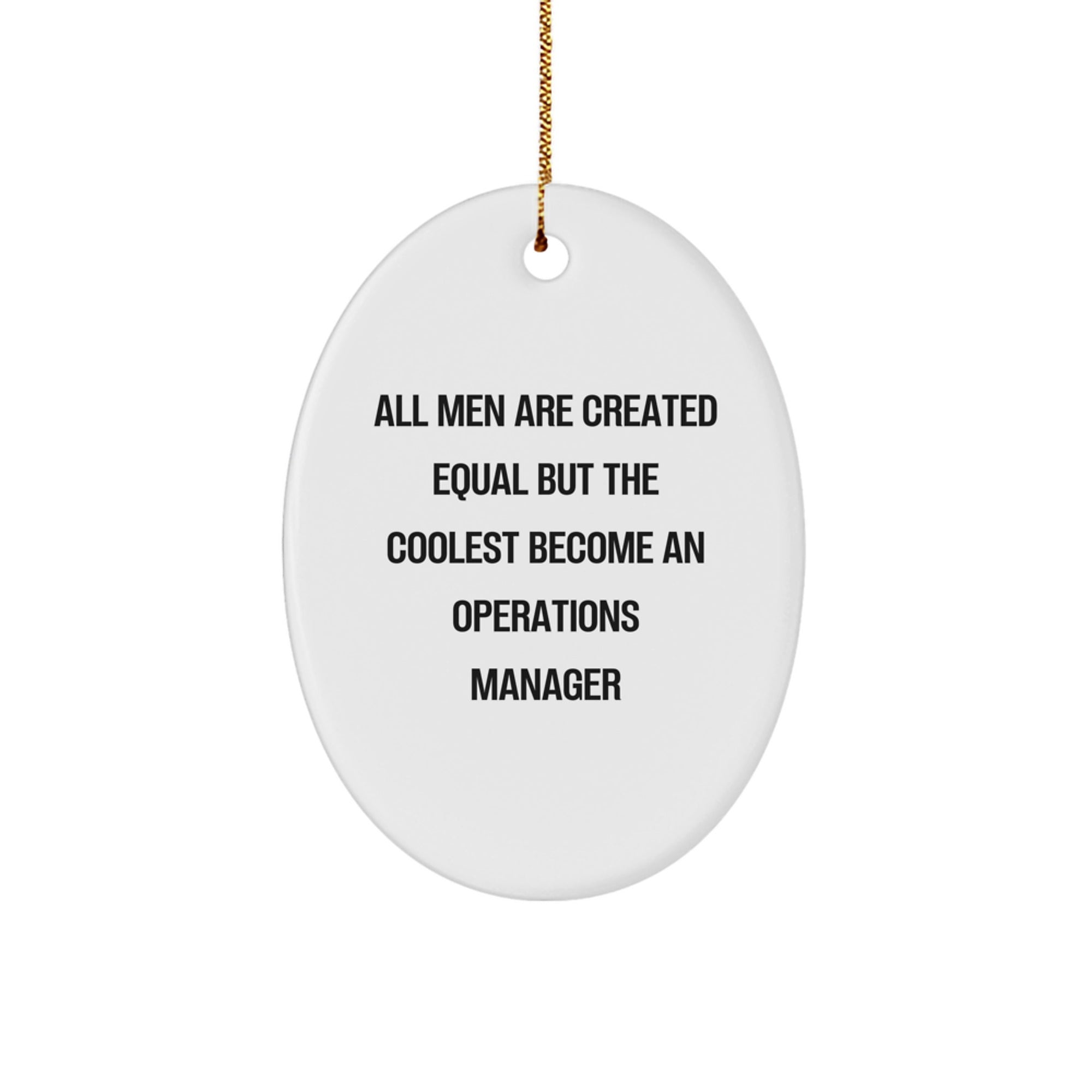 Funny Operations Manager Oval Ornament Gifts from Men for Christmas Unique Christmas Ornaments - Image 1