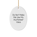 Auctioneer Gifts from Friends, Funny Oval Ornament for Auctioneers, Christmas Unique Gifts, Oval Shaped MDF Wood with Sublimation Print - Image 1