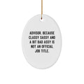 Funny Advisor Gifts Oval Ornament - Christmas Unique Presents from Friends to Advisor - Image 1
