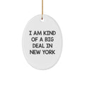 New York Oval Ornament I Am Kind Of A Prime Selection Funny Gift from Friends for Christmas - Image 1