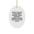 Funny Security Guard Gifts for Men, Oval Ornament with Sassy Quote, Gifts from Friends - Image 1