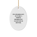 Funny Pharmacist Oval Ornament Gifts from Friends for Christmas - Unique Pharmacist Gifts for Men, Women, Coworkers, or Family - Image 1