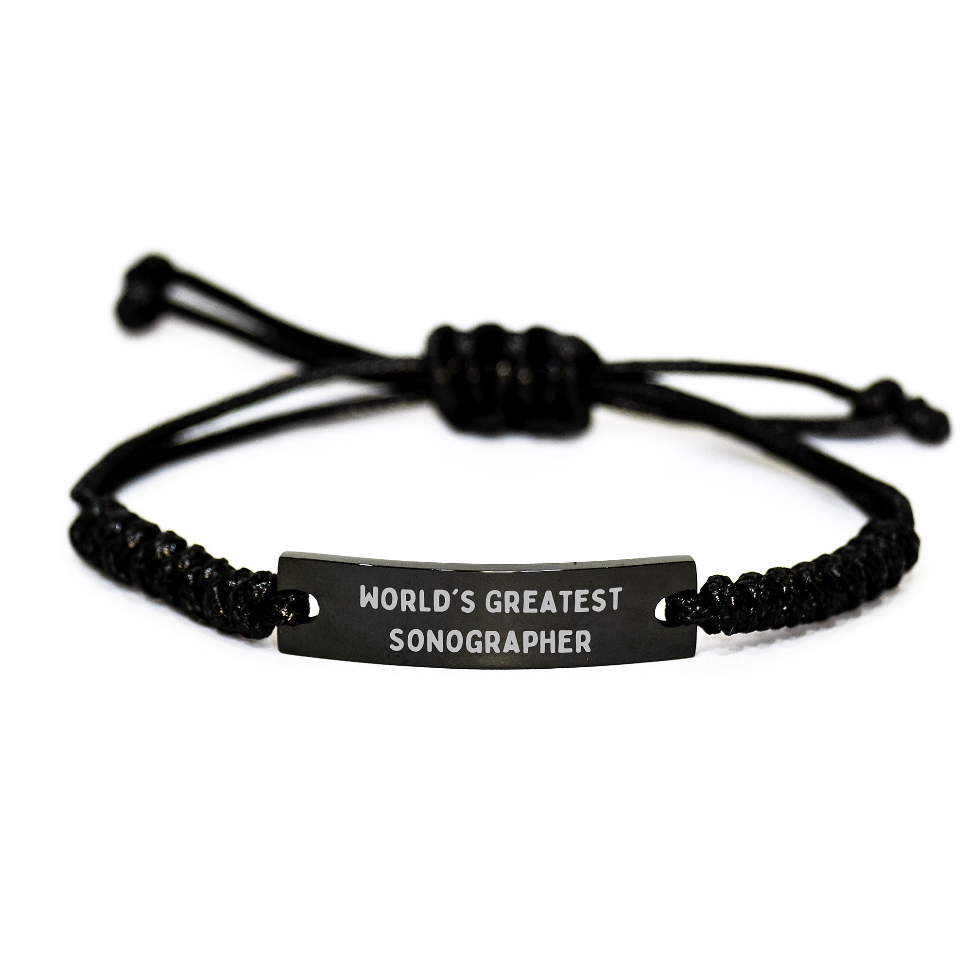World's Greatest Sonographer Funny Quote Rope Bracelet Gifts for Sonographer Men, Funny Rope Bracelets for Men, Mother's Day Unique Gifts from Friends to Sonographer - Image 1