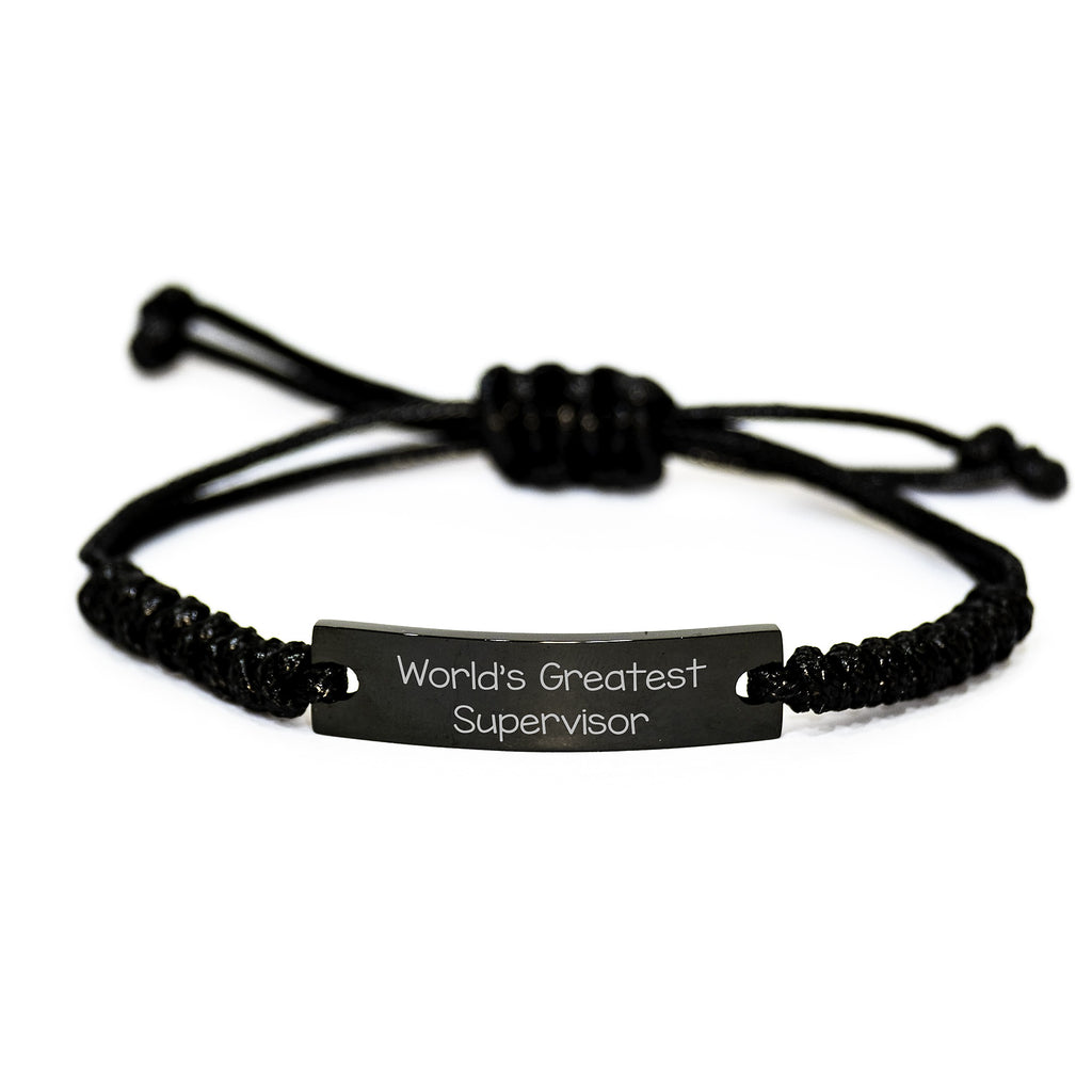 World's Greatest Supervisor Rope Bracelet Gifts for Men Women Coworkers Family from Supervisor - Image 1