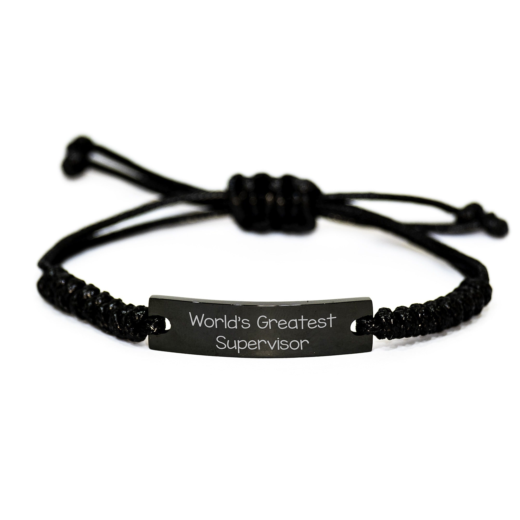 World's Greatest Supervisor Rope Bracelet Gifts for Men Women Coworkers Family from Supervisor - Image 1