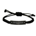 Funny Hairstylist Gifts from Friends for Men - 'I May Be A Hairstylist, But I Can't Fix Stupid People.' Rope Bracelet for Graduation Unique Gifts - Image 1