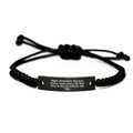 Funny Flight Attendant Gifts for Her - Classy Sassy Rope Bracelet, Adjustable Black Engraved Gift for Graduation, Unique Gifts from Friends or Family - Image 1