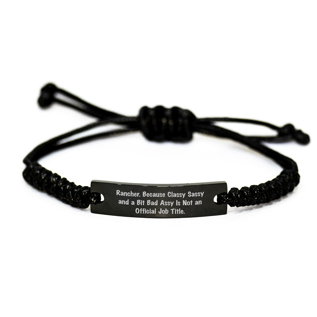 Funny Rancher Rope Bracelet Gift for Graduation Unique Gifts from Friends to Men - Image 1