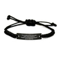 Funny Substitute Teacher Gifts for Men, Unique Rope Bracelet, I'm A Substitute Teacher Quote, Mother's Day Unique Gifts from Husband - Image 1