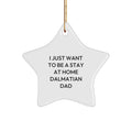 Funny Dalmatian Dog Gifts for Men, Women, Coworkers - I Just Want To Be A Stay At Home Dalmatian Dad Christmas Unique Ornaments Star Shape - Image 1