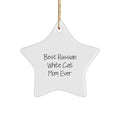 Russian White Cat Mom Funny Christmas Star Ornament Gifts from Friends for Russian White Cat Owners - Image 1