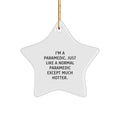 Funny Rescue Worker Star Ornament Gifts for Men from Friends and Family - Christmas Unique Gift for Rescue Worker - Image 1
