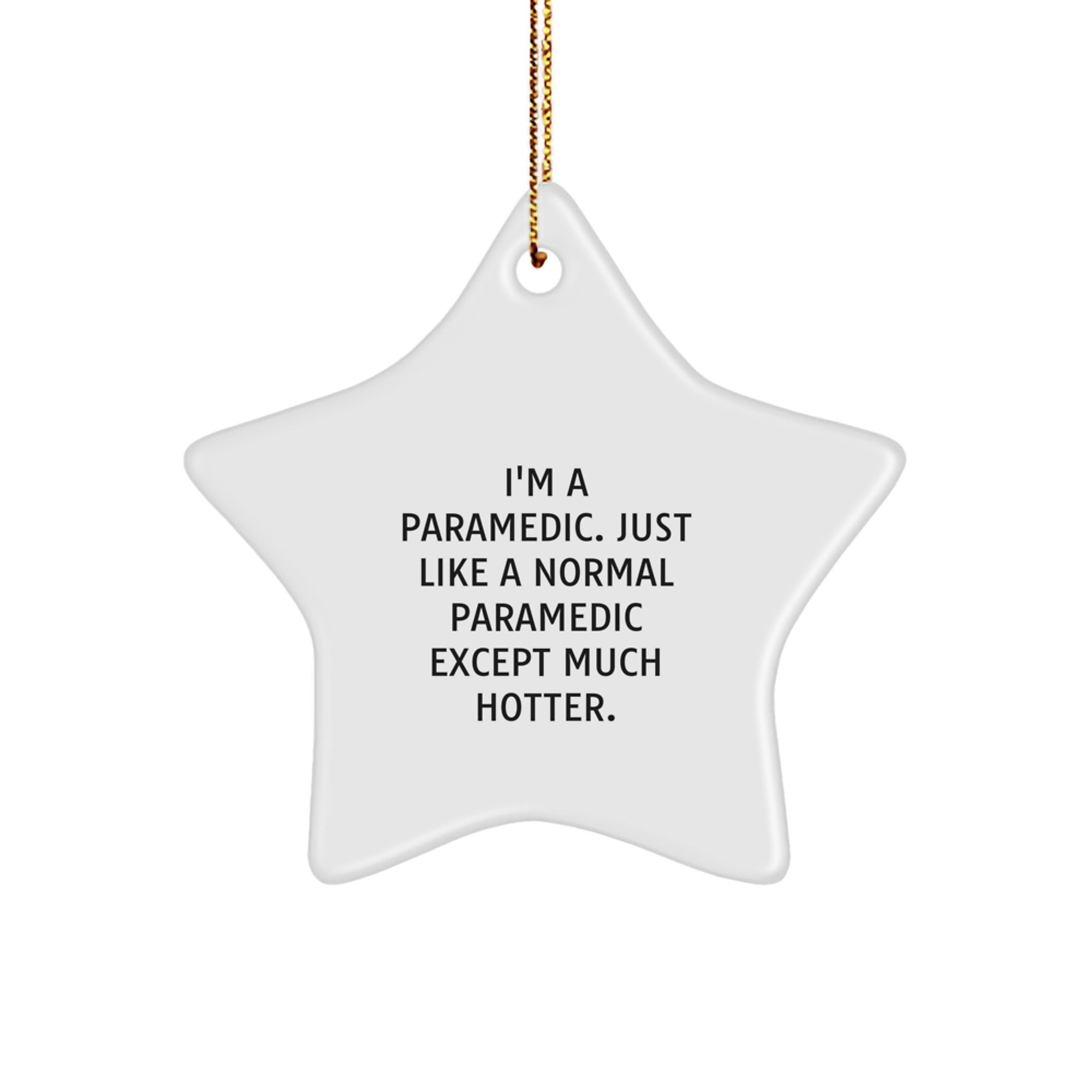 Funny Rescue Worker Star Ornament Gifts for Men from Friends and Family - Christmas Unique Gift for Rescue Worker - Image 1